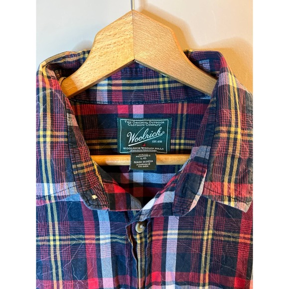 Woolrich Plaid Long Sleeve Shirt - Mens Large - Picture 4 of 7